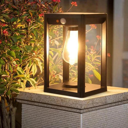 Solar LED Outdoor Column Light with Motion Sensor