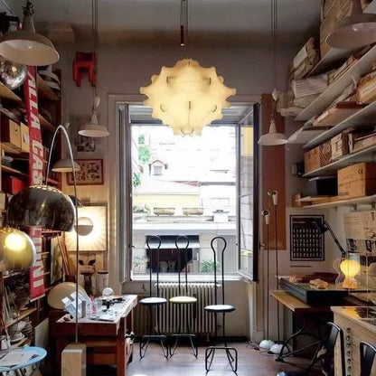 Sculptural cocoon pendant lamp