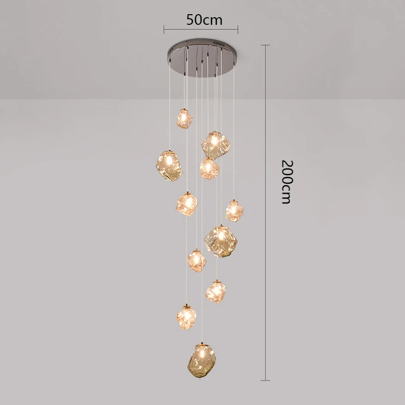 Modern LED Staircase Chandelier