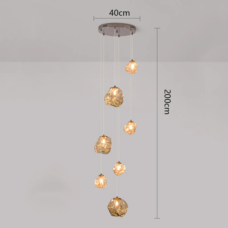 Modern LED Staircase Chandelier