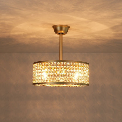 Modern Crystal Ceiling Fan Light