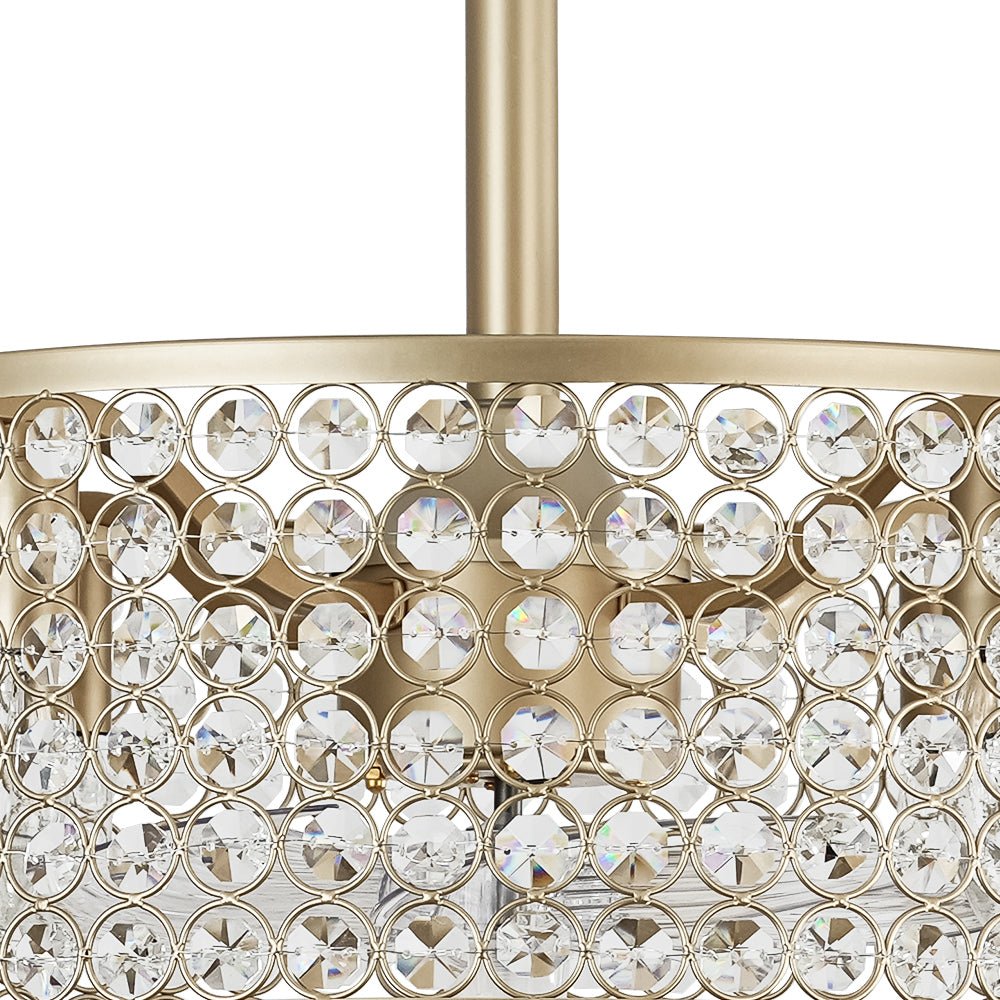 Modern Crystal Ceiling Fan Light