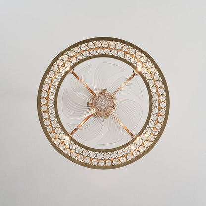 Modern Crystal Ceiling Fan Light