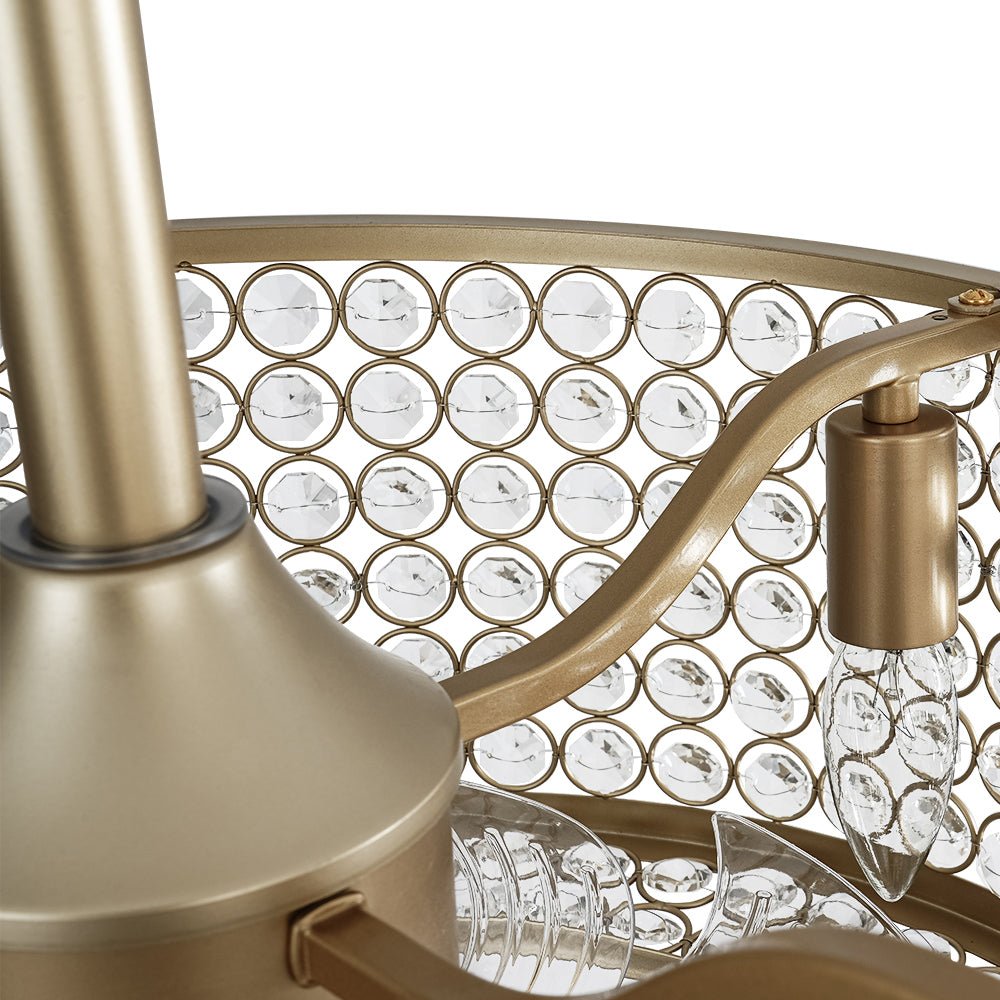 Modern Crystal Ceiling Fan Light