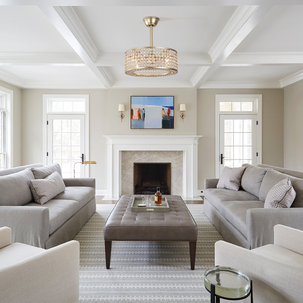 Modern Crystal Ceiling Fan Light