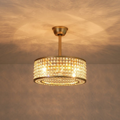 Modern Crystal Ceiling Fan Light