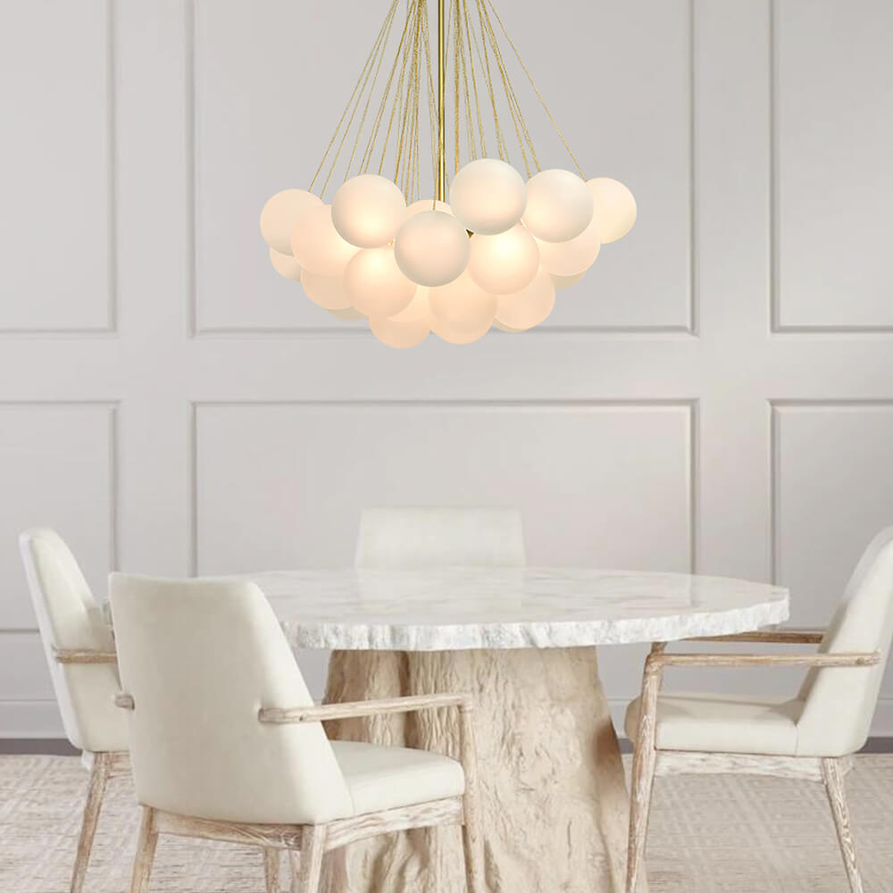 Glass Bubble Cluster Chandelier