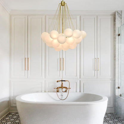 Glass Bubble Cluster Chandelier