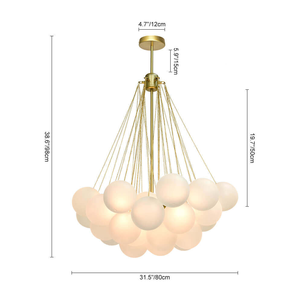 Glass Bubble Cluster Chandelier