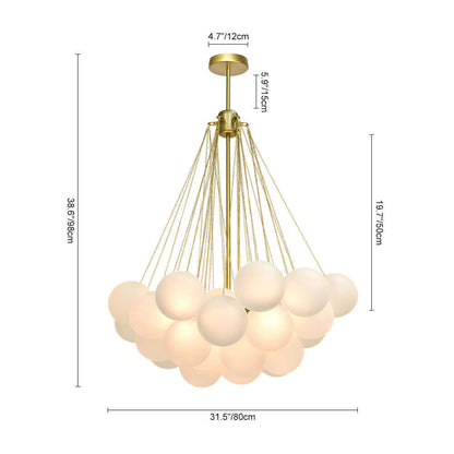 Glass Bubble Cluster Chandelier