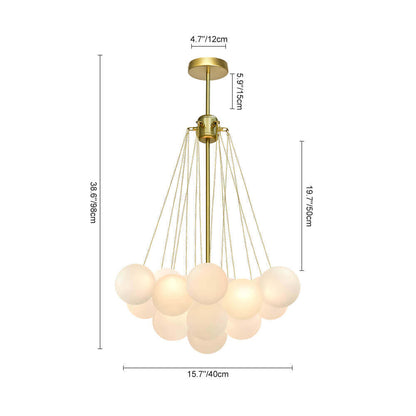 Glass Bubble Cluster Chandelier