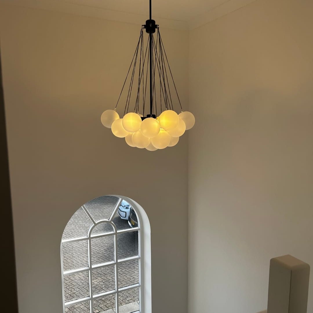 Glass Bubble Cluster Chandelier
