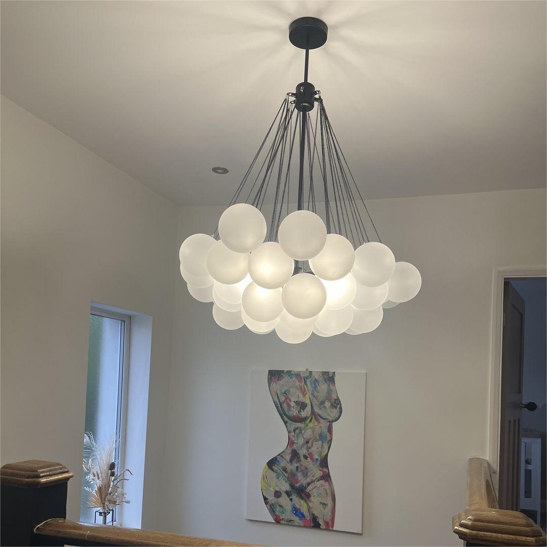 Glass Bubble Cluster Chandelier