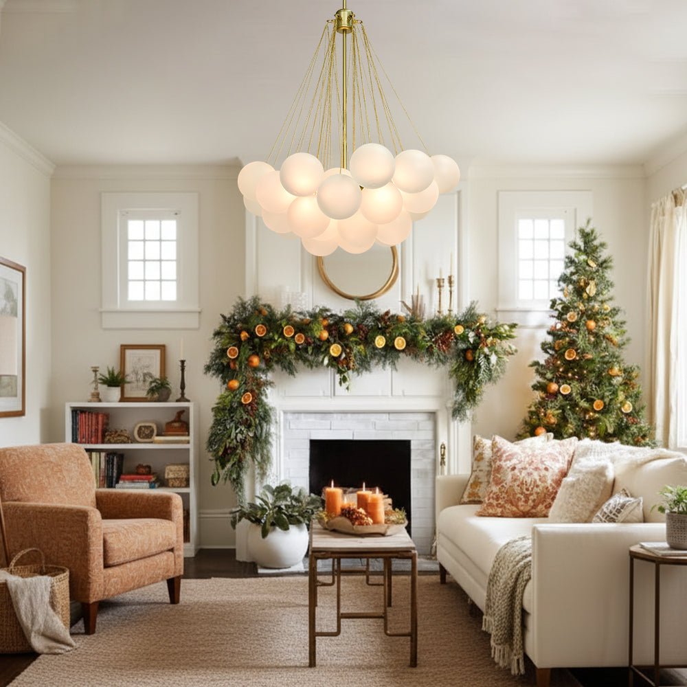 Glass Bubble Cluster Chandelier