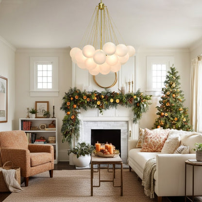 Glass Bubble Cluster Chandelier