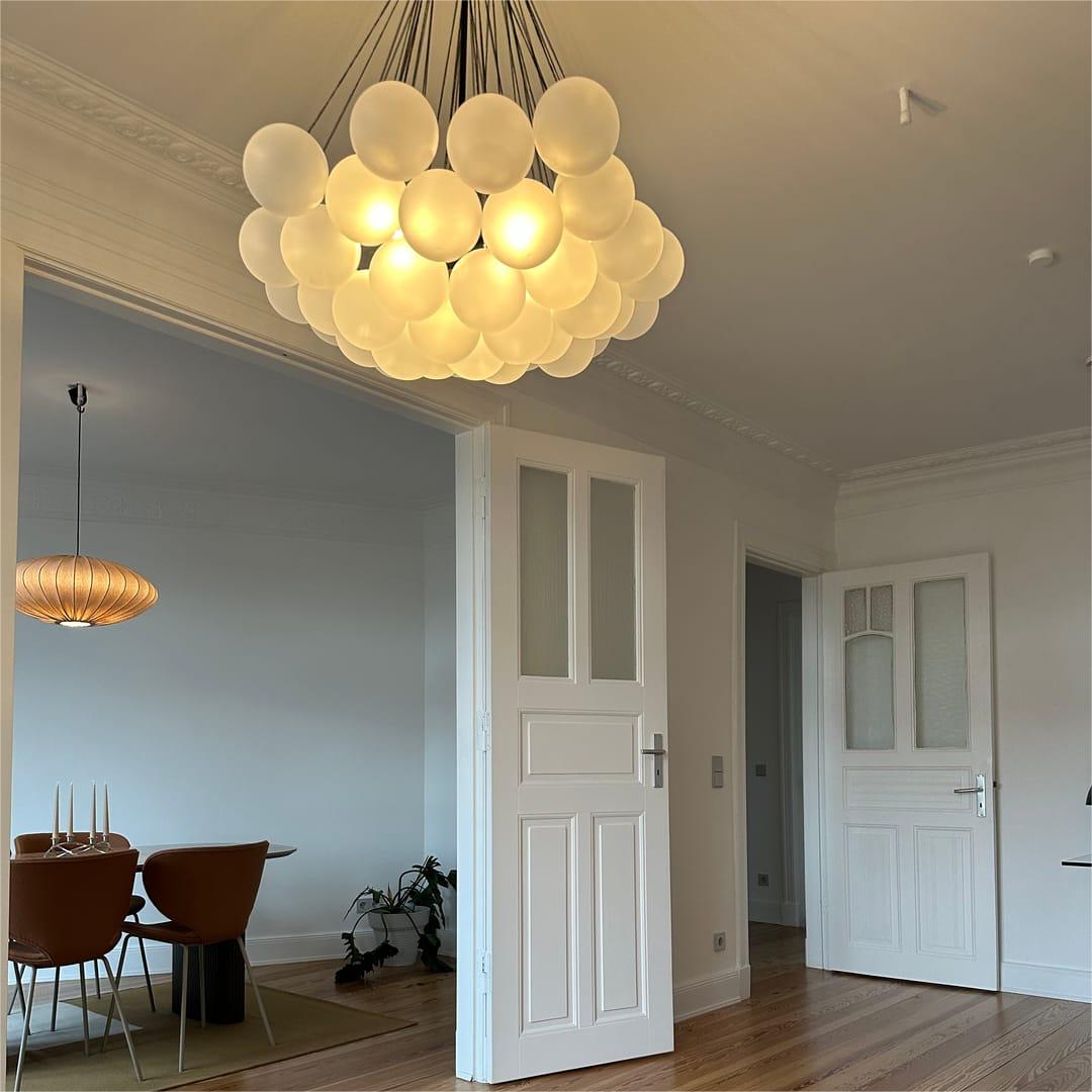 Glass Bubble Cluster Chandelier