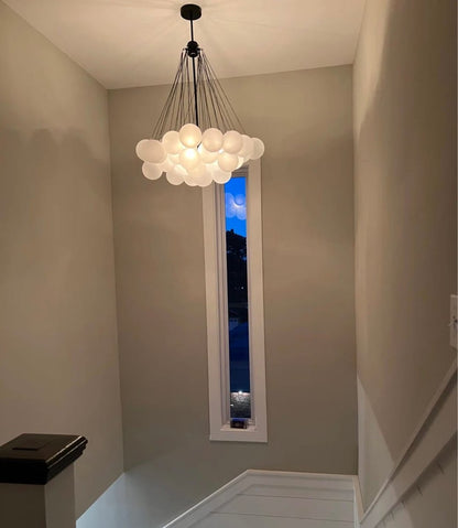 Glass Bubble Cluster Chandelier