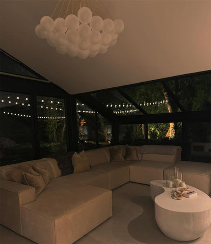 Glass Bubble Cluster Chandelier