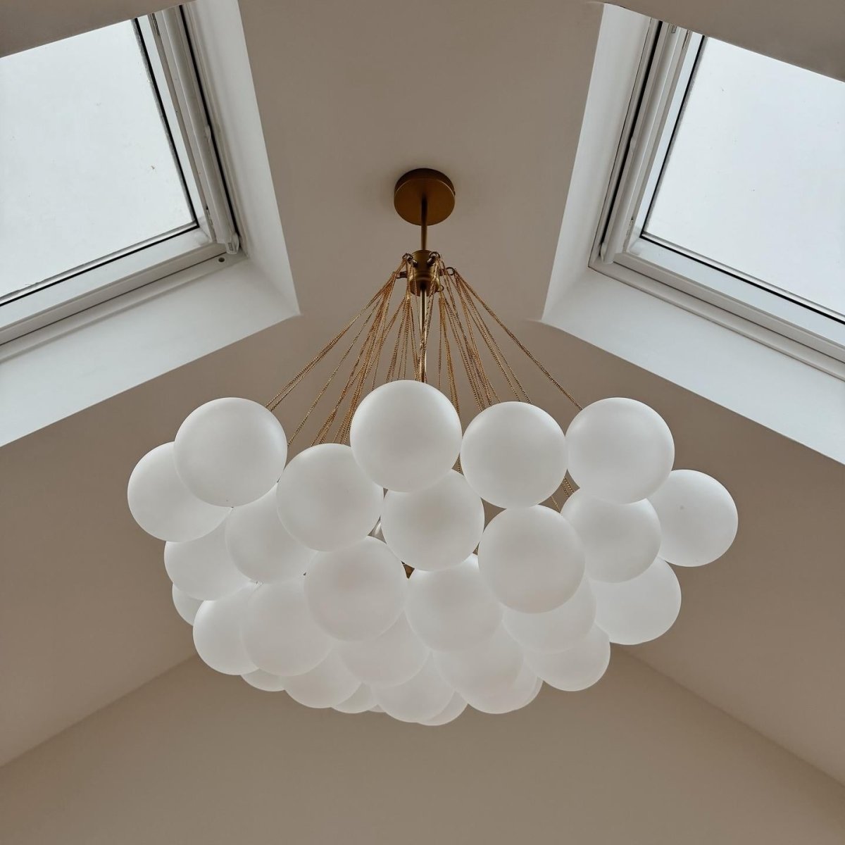 Glass Bubble Cluster Chandelier