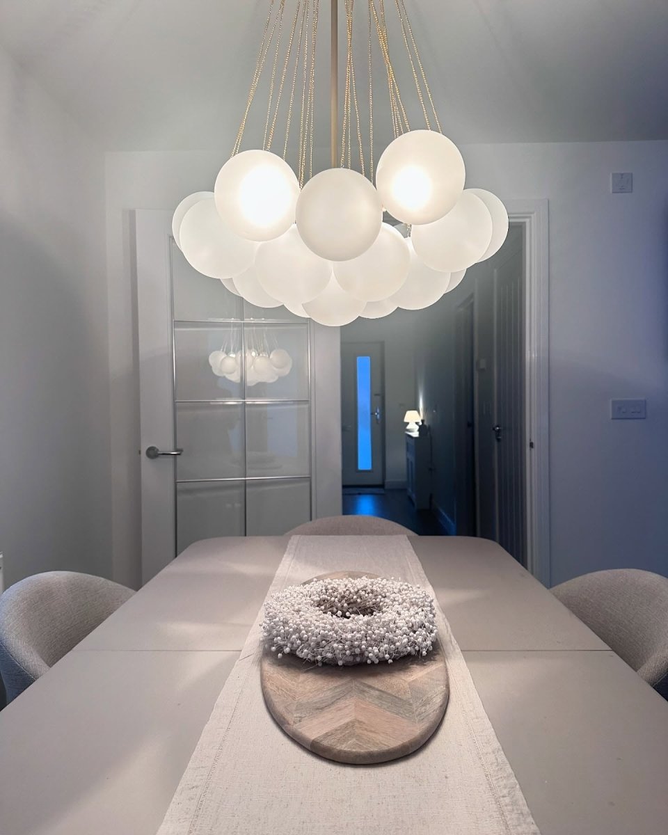 Glass Bubble Cluster Chandelier