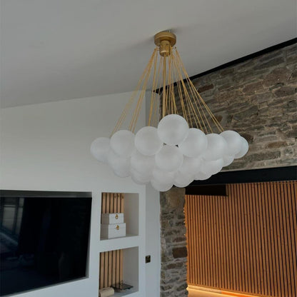 Glass Bubble Cluster Chandelier