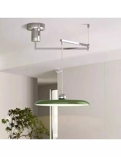 Modern pendant light with swiveling arm